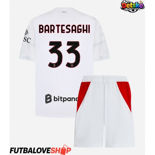 Dres AC Milan Davide Bartesaghi #33 Preč pre deti 2026-27 Krátky Rukáv (+ trenírky)